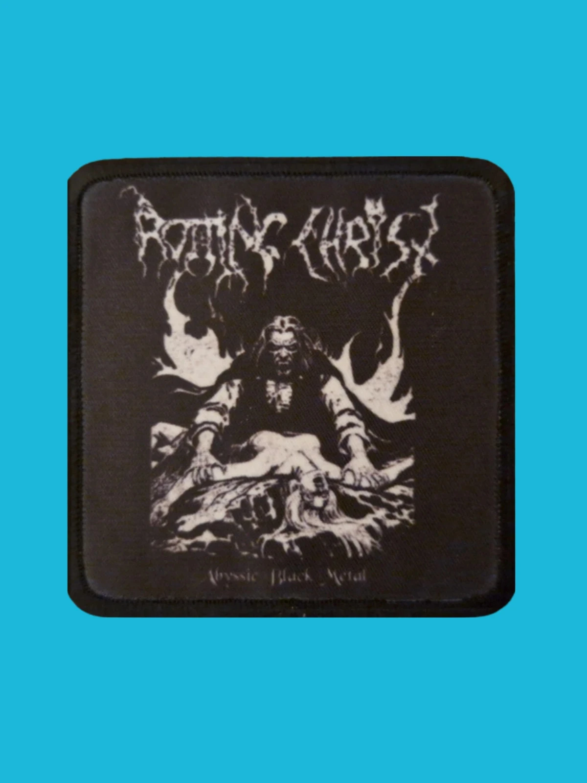Patch Rotting Christ - Abyssic Black Metal - Imprimé - Carré de 7,5 x 7,5 centimètres